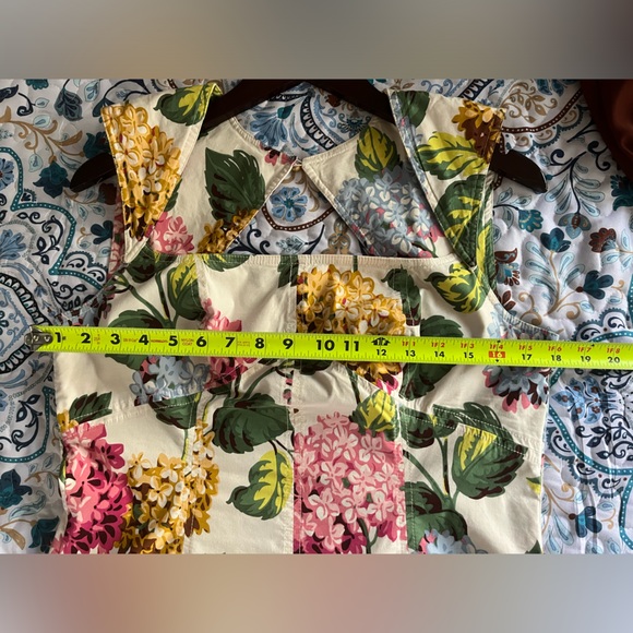 By Anthropologie beautiful Slim Square Neck Sheath Dress Hydrangea Floral 10 EUC - Picture 7 of 13